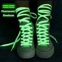 1 Pair Luminous Shoelaces Flat Sneakers Canvas Shoe Laces Glow In The Dark  80/100/120/140cm