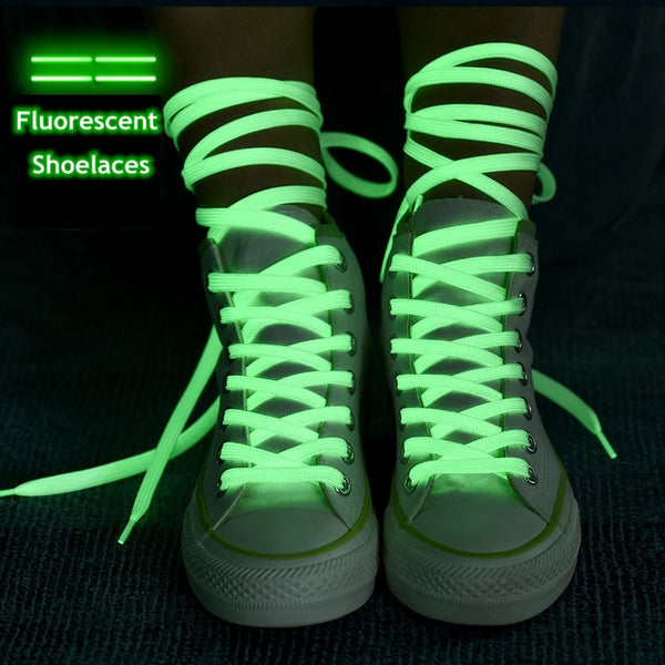 1 Pair Luminous Shoelaces Flat Sneakers Canvas Shoe Laces Glow In The Dark  80/100/120/140cm