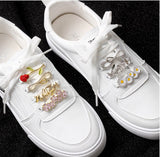 Sneakers Shoelaces Decoration Metal Shoelace Buckle Shoes Accessories Rhinestones Shoe laces Clips 1Pcs