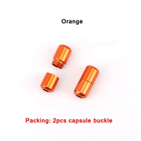 2Pcs/1Set Metal Capsule lock Accessories Elastic Shoelaces for Sneakers No Tie Shoelace