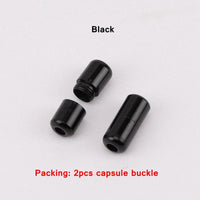 2Pcs/1Set Metal Capsule lock Accessories Elastic Shoelaces for Sneakers No Tie Shoelace