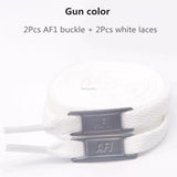 4Pcs AF1 Shoelaces Combination White Flat laces and Shoe Decoration